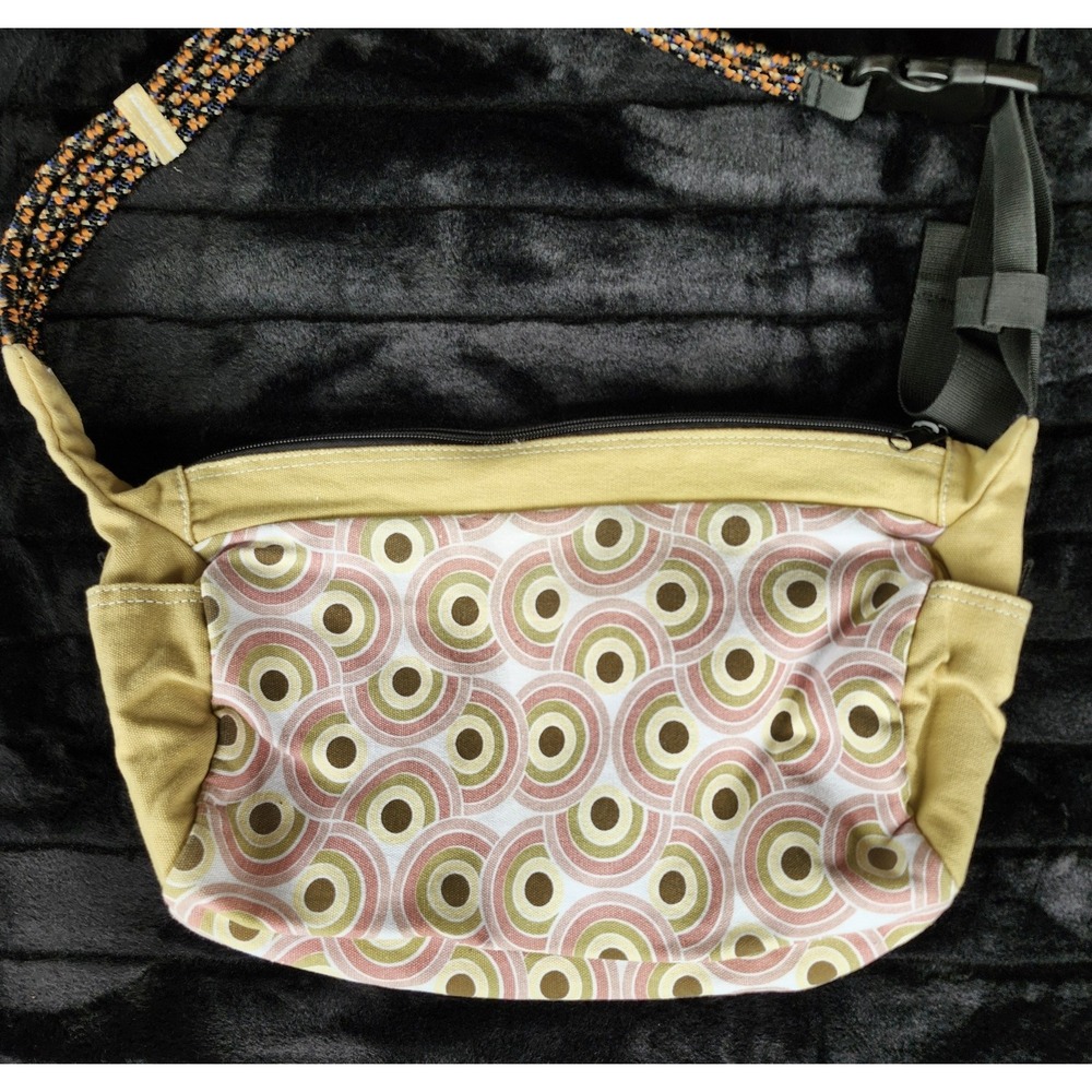 Kavu Sydney Satchel Crossbody Bag Adjustable Strap Retro Circle Shape Printed - Picture 5 of 5